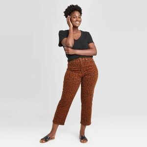 Universal Thread Straight Vintage Leopard Jeans